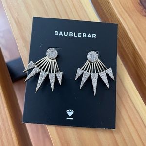 Baublebar Earrings. Never worn. Gold sparkle. Each earring is 2 pieces.